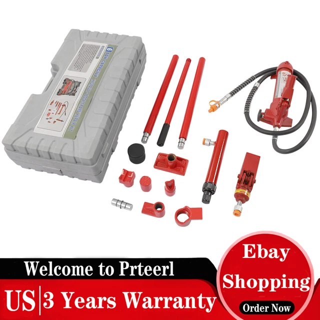 6 TON HEAVY Duty Porta Power Hydraulic Jack Lift Ram Auto Body Frame