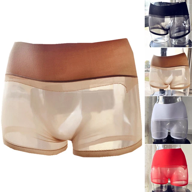 Sexy Da Donna Trasparente Intimo Elasticizzato Olio Lucido Mutandine Boxer - Foto 4