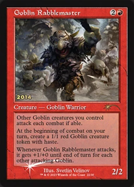 MTG - Goblin Rabblemaster  - Foil - 30th Anniversary Promo - pack fresh