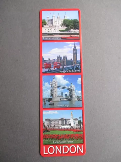 Souvenir BOOKMARK LONDON Photos Tower Bridge Houses of Parliament Buckingham Pal