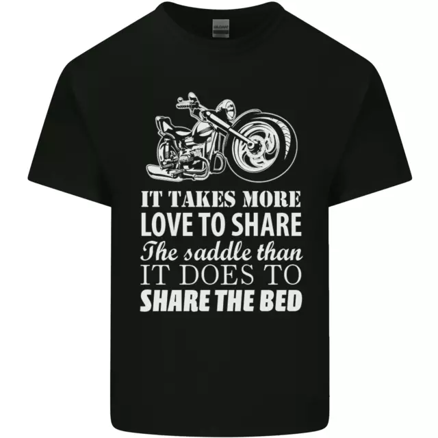 T-shirt top Share the Saddle moto biker da uomo cotone