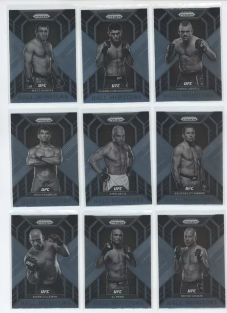 2023 Panini Prizm UFC Complete Hall Monitors Insert Set 1-10