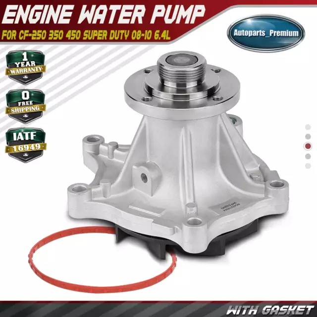 Engine Water Pump w/ Gasket for F-250 350 450 550 Super Duty 2008-2010 V8 6.4L