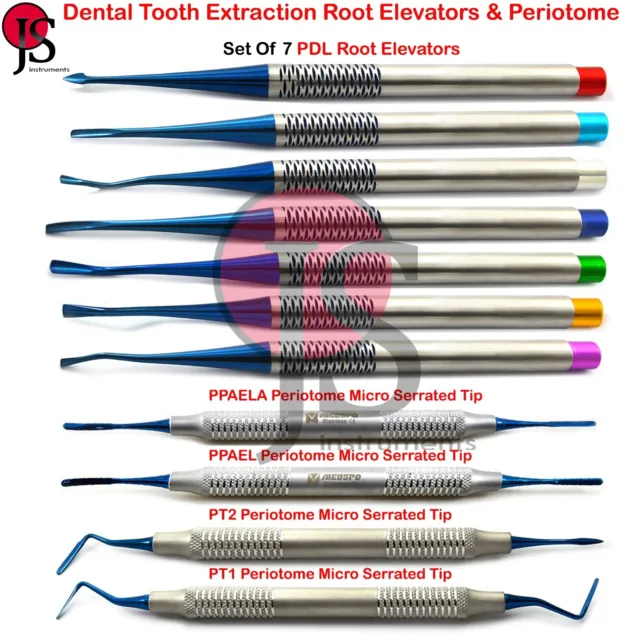 Dental PDL Luxating Elevators Root Tooth Extraction Periotome Gum Tunneling