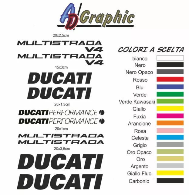 kit adesivi adesivo Stickers pegatina sticker compatibile ducati multistrada v4