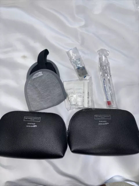 2 The White Company London British Airways Business Class Amenity Kit - NEW (x2)