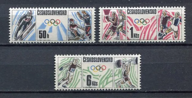 33335) CZECHOSLOVAKIA 1988 MNH** Olympics 3v