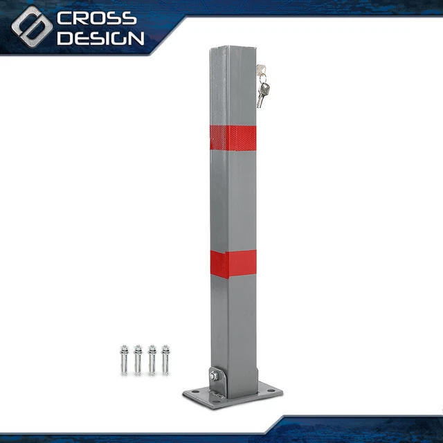 PARKING BOLLARD POLE Barrier With lock Car Parking Protection Posts ...