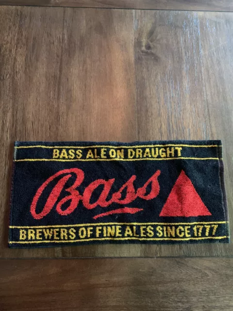 Vintage Bass Ale Bar Rag Towel Mancave Bar Beer