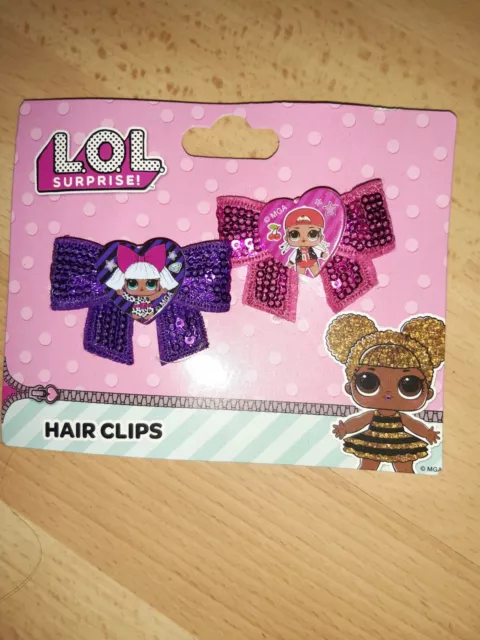 3 x Brand New Official LOL Surprise Hair Clips