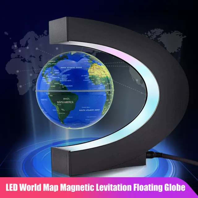 Magnetic Levitation Floating Globe with LED Lights Geographic Globes World Map