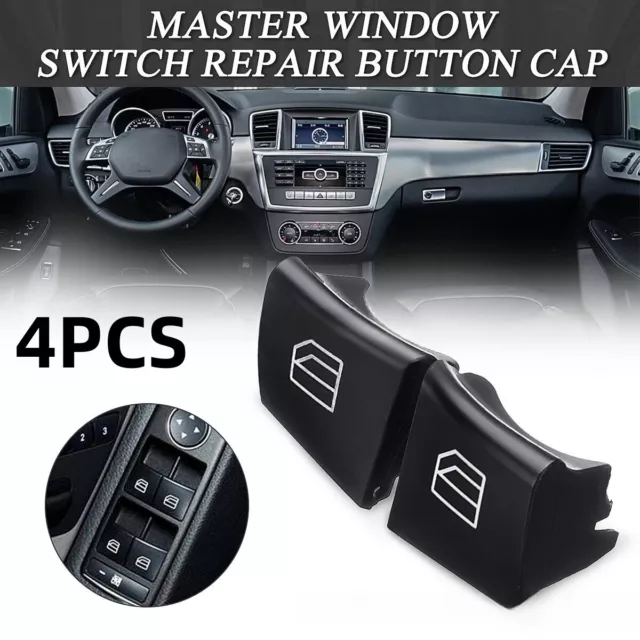 4x Driver Window Switch Repair Button Cap For Mercedes ML GL R W164 W251 X164