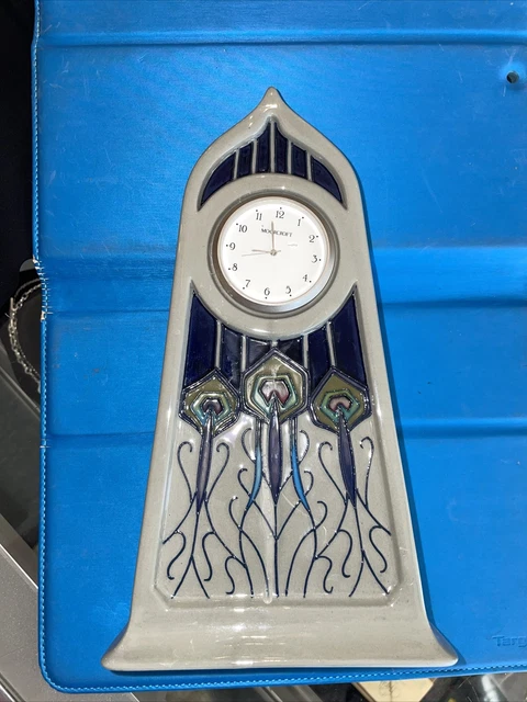 Moorcroft Ceramic Clock Peacock Parade Design CL4 Design by Nicola Slaney 2012