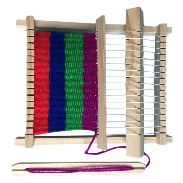 1 pieza Kits Pequeños de Telar Telares de Madera Niños Marco de Tejer Telar Telar