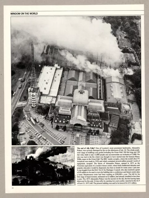 Fire at Alexandra Palace Original Article from Magazine 1980 End of Ally Pally?