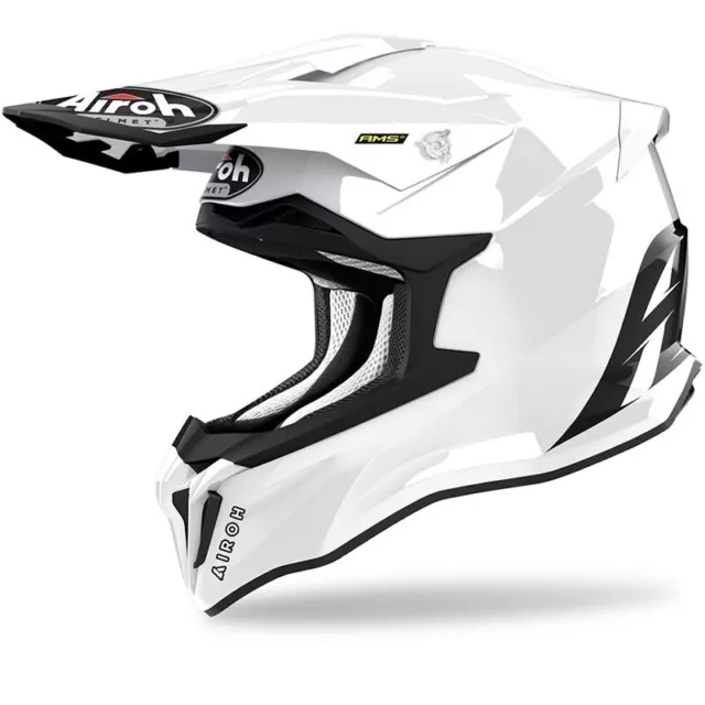 Casque Helmet Cross Strycker Couleur Blanc Brillant Airoh TAILLE XS