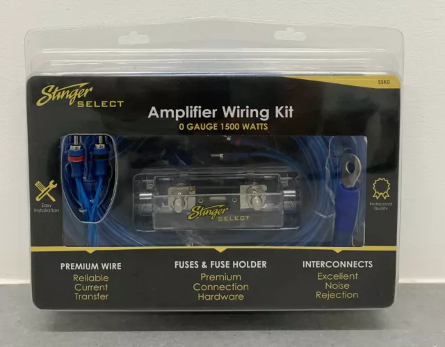 3000W Komplett 0 STÄRKE Auto Amp Verstärker Kabel Subwoofer Kabel Kit Stinger SSK0