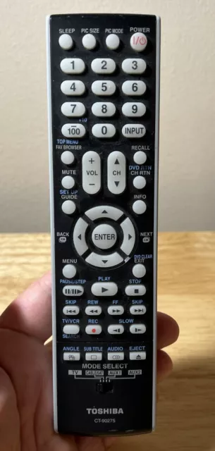 GENUINE TOSHIBA CT-90275 REMOTE CONTROL FOR LCD TV Gently Used Tested