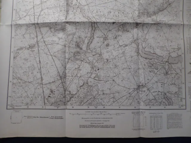 Landkarte Meßtischblatt 3459 Gollmütz i.d. Neumark / Chełmsko, Grenzmark, 1938 3
