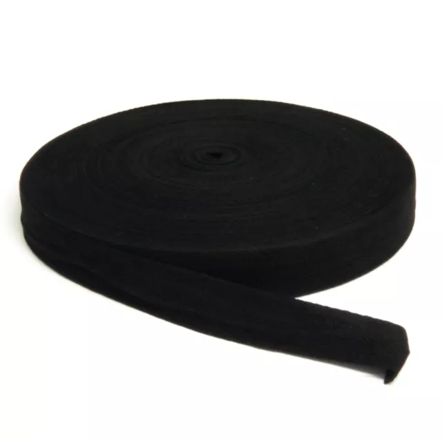 Herringbone Twill Apron Tape Cotton Webbing Bunting Bag Handle 25mm Wide Blk/Wht