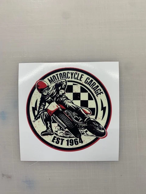 Motorcycle Skull Sticker Harley Davidson Style Tank Helmet Pannier Decal
