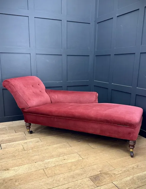 Antique Chaise Longue  / Antique Day Bed / Mahogany Frame Sofa /Victorian Chaise
