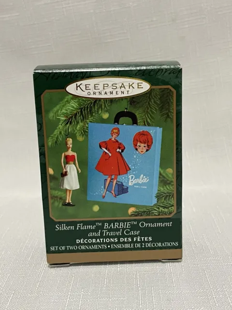 Hallmark Keepsake Miniature Silken Flame Barbie & Mini Travel Case 2000 NIB