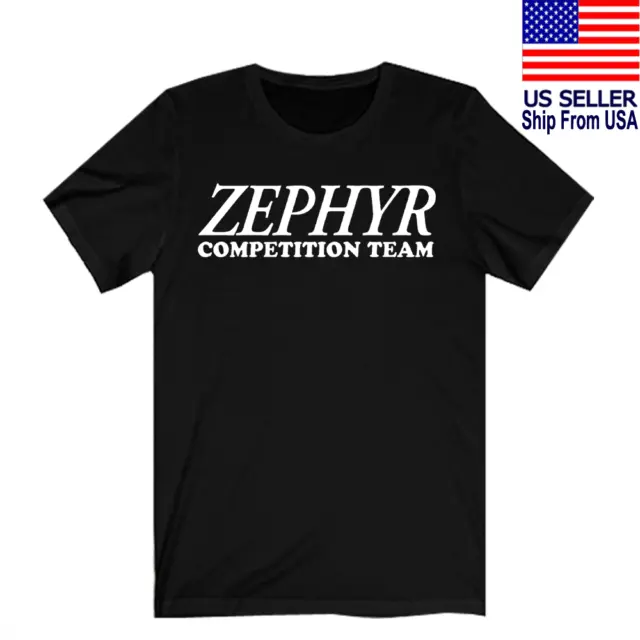 Zephyr Competition Team Skateboard Men's Black T-Shirt Size S to 5XL