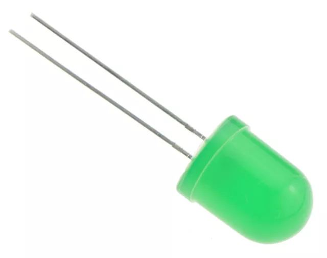 10 X Vert 10mm LED Diffusée Lentille