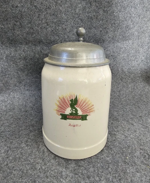Pre-Prohibition Metlach Rathskeller Seattle Beer Stein Mug