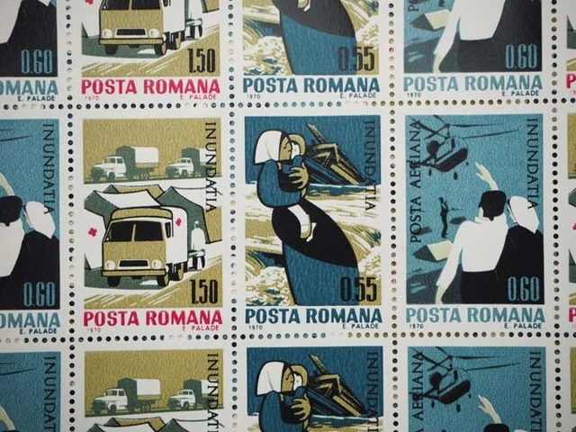 1970 Rumänien; 300 Serien Hochwasserhilfe, postfrisch/MNH, MiNr. 2883/86, ME 840 2
