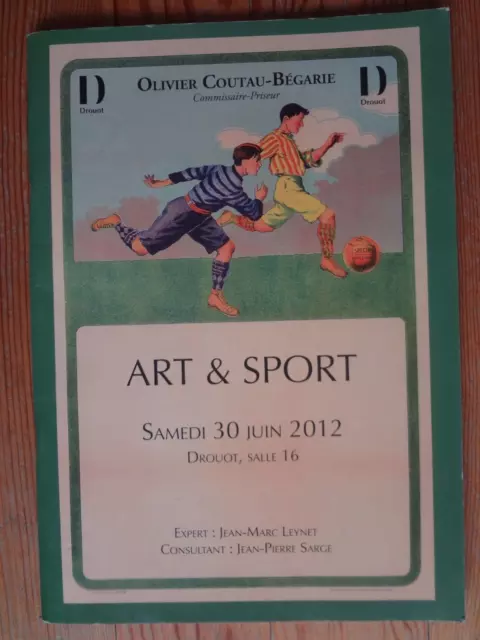 Catalogue de vente : Art & Sport - Drouot - Foot, boxe, rugby, vélo, tennis, ...