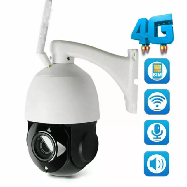 HD 1080P 3G 4G WIFI 2.0MP CCTV Camera SIM Card Speed Dome Wireless PTZ IP Camera