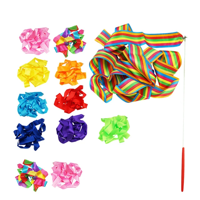 12 PCS Rhythmic Ribbon Gymnastics Streamer Ribbon Fitness