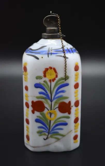 Antique Spanish glass decorated bottle C. 19th century AD