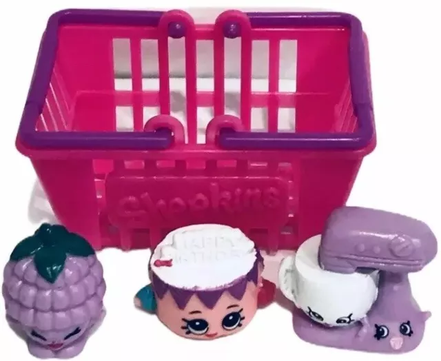 Shopkins Lot Of 4 Basket Mixer Baking Berry Food Easter Gift Basket Stuffer B200