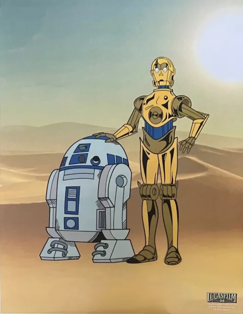 STAR WARS Droids R2-D2 and C-3PO Sericel Animation Art