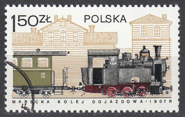 Polen gestempelt Dampflok Lokomotive Eisenbahn Verkehr Transport historisch /417