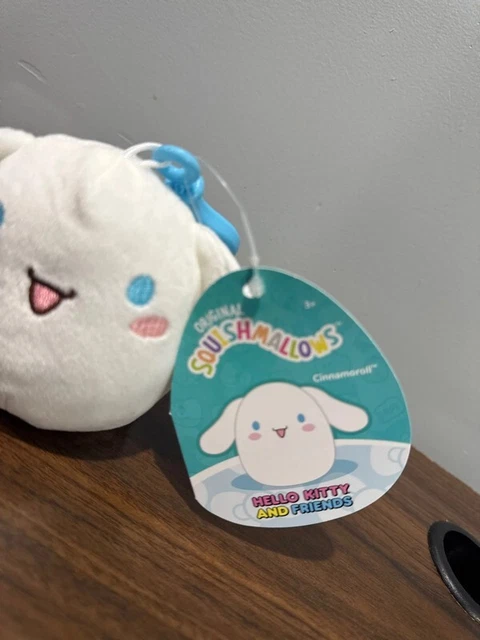 SQUISHMALLOWS HELLO KITTY & Friends Cinnamoroll Bag Clip Plush 2.5” USA