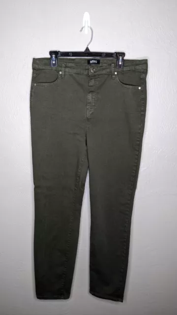 Buffalo David Bitton Womens 14 Green Hanna High Rise Soft Stretch Skinny Jeans