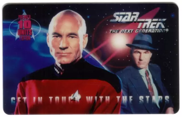 Star Trek - 10u Il Next Generation Capitano Picard Telefono Scheda