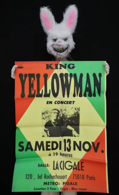 KING YELLOWMAN -  Affiche concert Paris La Cigale - 1993 - Poster 99 x 70 cm