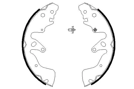 Mintex MFR608 Rear Axle Brake Shoe Set Fits Suzuki