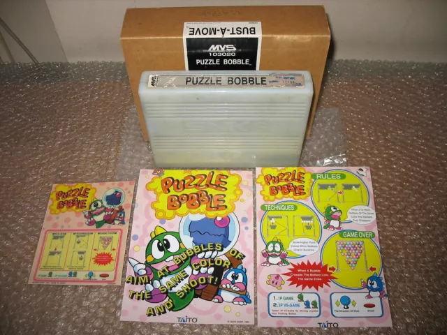 Puzzle Bobble Neo Geo Mvs Kit 100% Original Snk!(Flyers Copies)