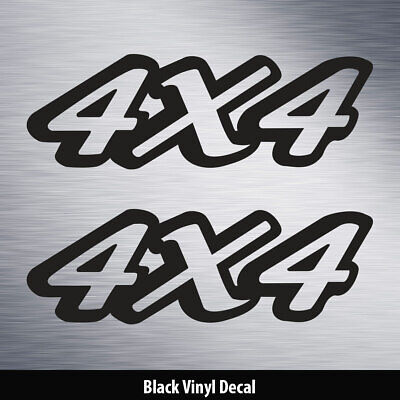 2 X 4x4 Stickers Matt Black Vinyl Decal  for Car Van Jeep Four Wheel Drive