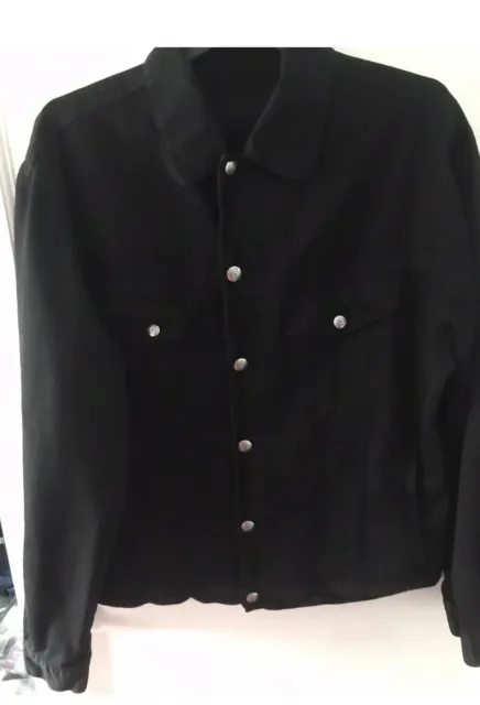 versace classic v2 black denim jacket size L Large