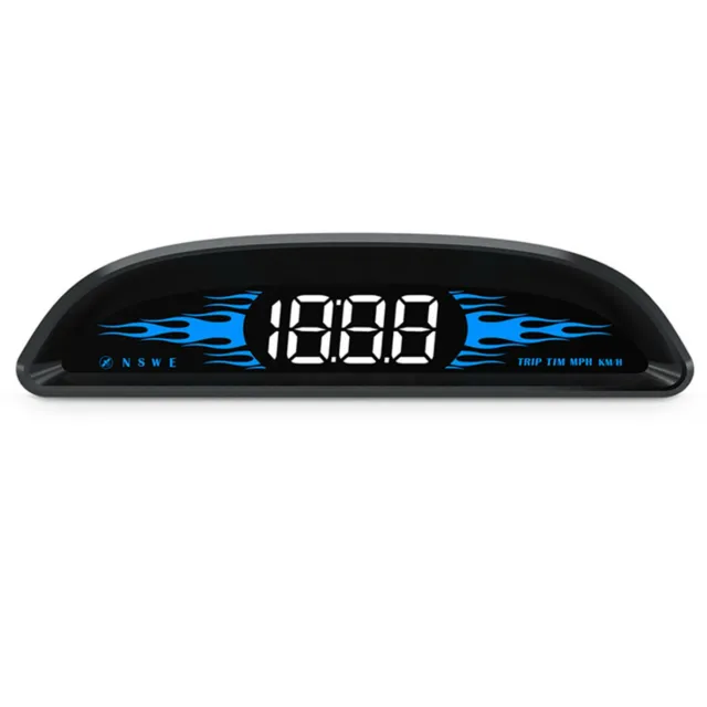 Car Digital GPS Head Up Display Speedometer Overspeed Warning Alarm Compass Time