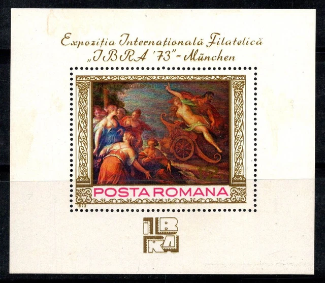 Rumänien 1973 Mi. Bl. 104 Block 100% Postfrisch IBRA, Briefmarkenausstellung