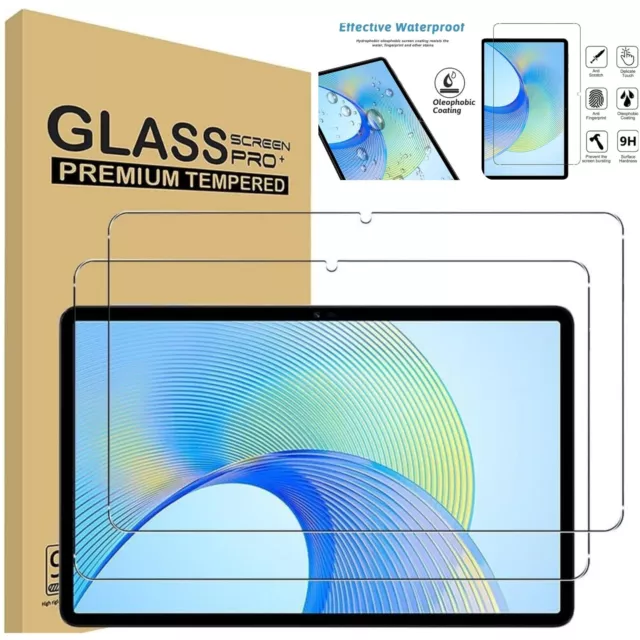 2 Pack For HONOR Pad X8 10.1 Inch Tempered Glass Screen Protector, 9H HD Clear