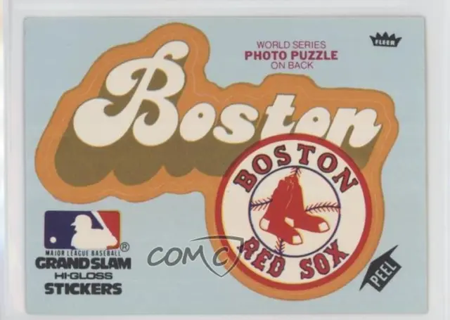 1978 Fleer Grand Slam Hi-Gloss Team Stickers Boston Red Sox #BOS.1